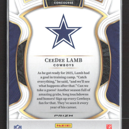 2026 Panini Select Concourse Prizm CeeDee Lamb #98 Green Yellow Shock
