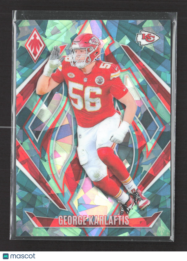 2025 Panini Phoenix Football George Karlaftis #62 Teal Ice /7