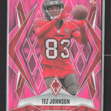 2025 Panini Phoenix Tez Johnson #166 Pink RC /75