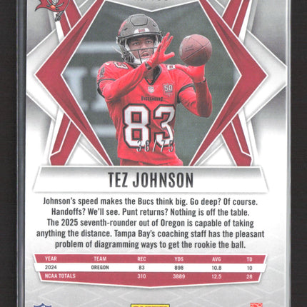 2025 Panini Phoenix Tez Johnson #166 Pink RC /75