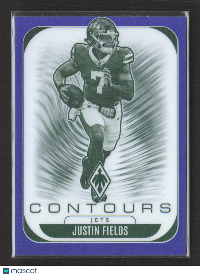 2025 Panini Phoenix Football Contours Justin Fields #25 Purple 042/199