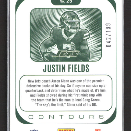 2025 Panini Phoenix Football Contours Justin Fields #25 Purple 042/199