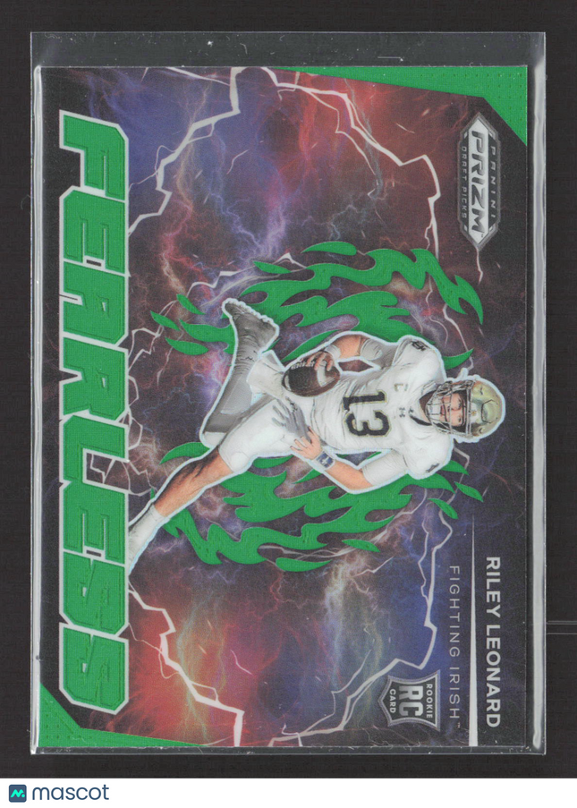2025 Panini Prizm Draft Picks Fearless Riley Leonard #F-RLD Green RC