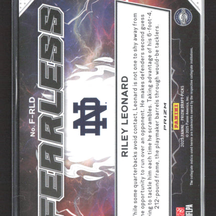 2025 Panini Prizm Draft Picks Fearless Riley Leonard #F-RLD Green RC