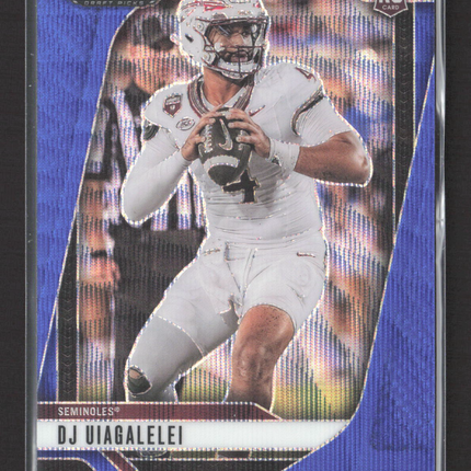 2025 Panini Prizm Draft Picks DJ Uiagalelei #34 Blue RC 017/299