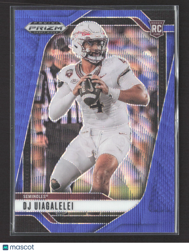 2025 Panini Prizm Draft Picks DJ Uiagalelei #34 Blue RC 017/299