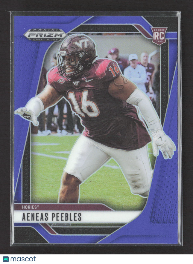 2025 Panini Prizm Draft Picks Aeneas Peebles #145 Purple RC 038/249
