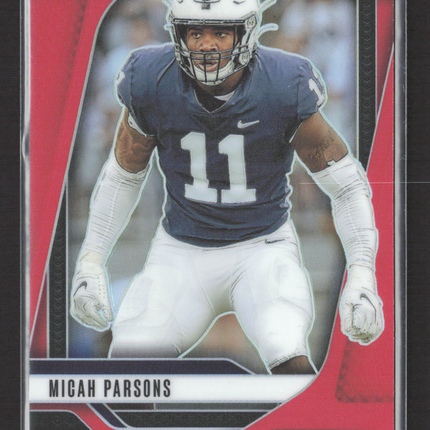 2025 Panini Prizm Draft Picks Micah Parsons #191 Red 126/399