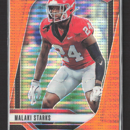 2025 Panini Prizm Draft Picks Malaki Starks #32 Orange Pulsar 15/75 RC