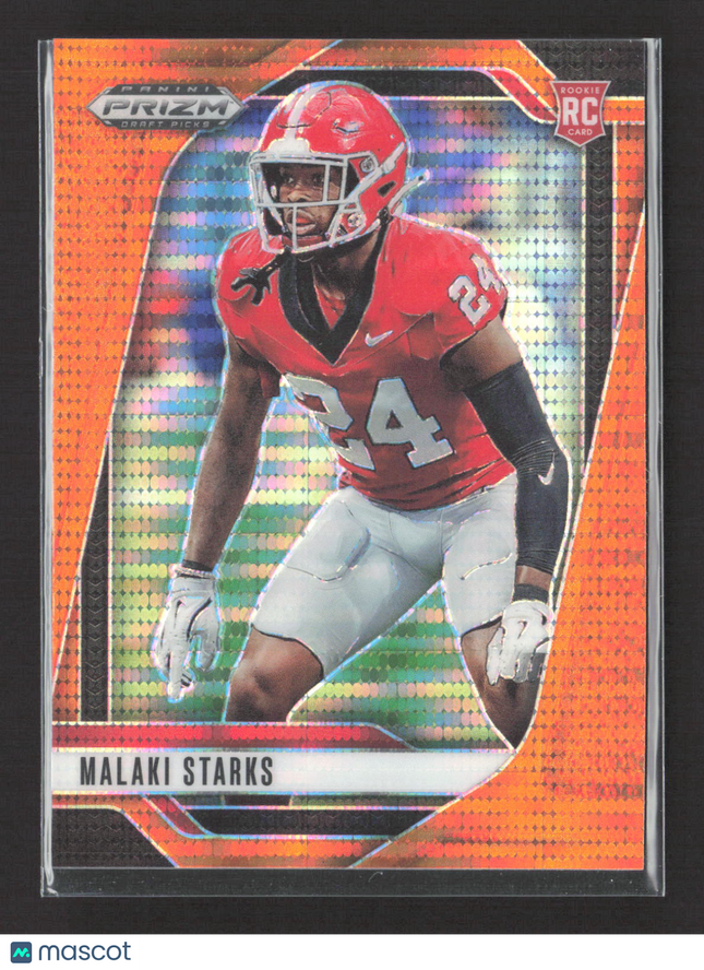 2025 Panini Prizm Draft Picks Malaki Starks #32 Orange Pulsar 15/75 RC