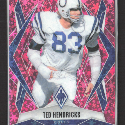 2025 Panini Phoenix Football Ted Hendricks #88 Pink Snowflake /299