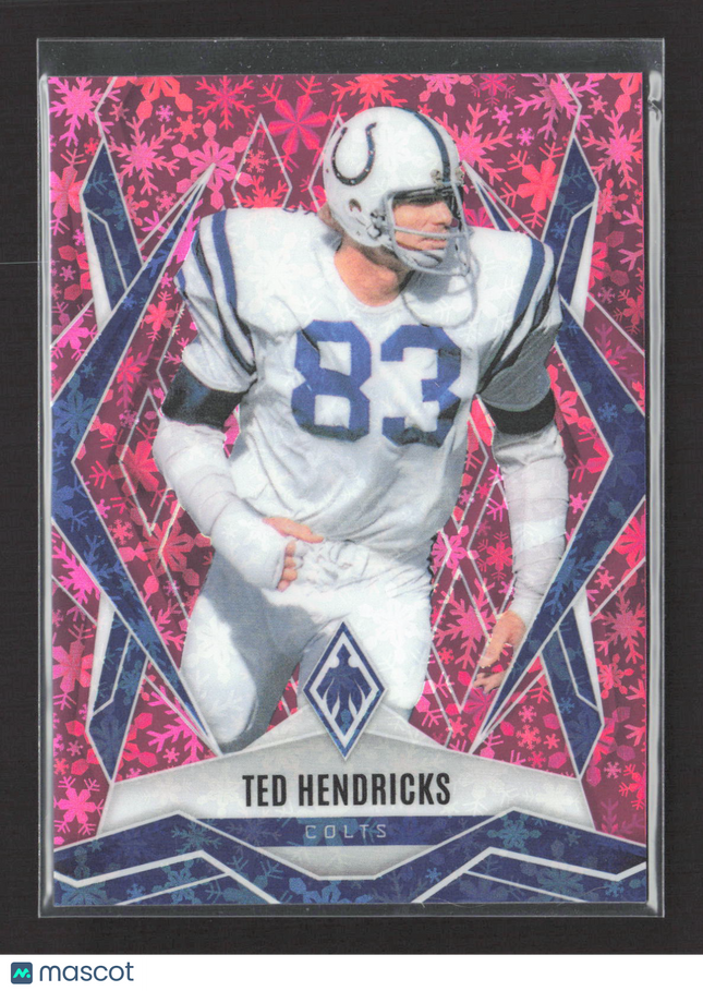 2025 Panini Phoenix Football Ted Hendricks #88 Pink Snowflake /299