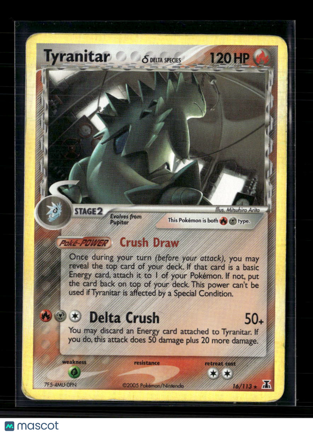 Pokemon 2005 EX Delta Species Tyranitar #16/113 Holo