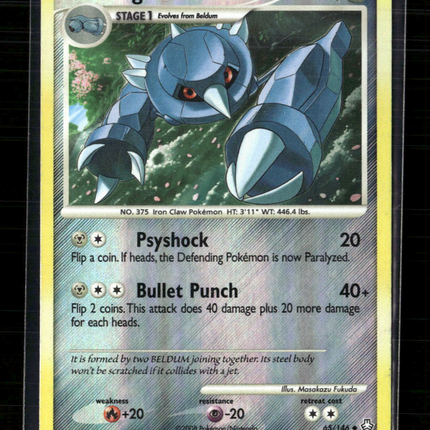 Pokemon 2008 Legends Awakened Metang #65/146 Reverse Holo