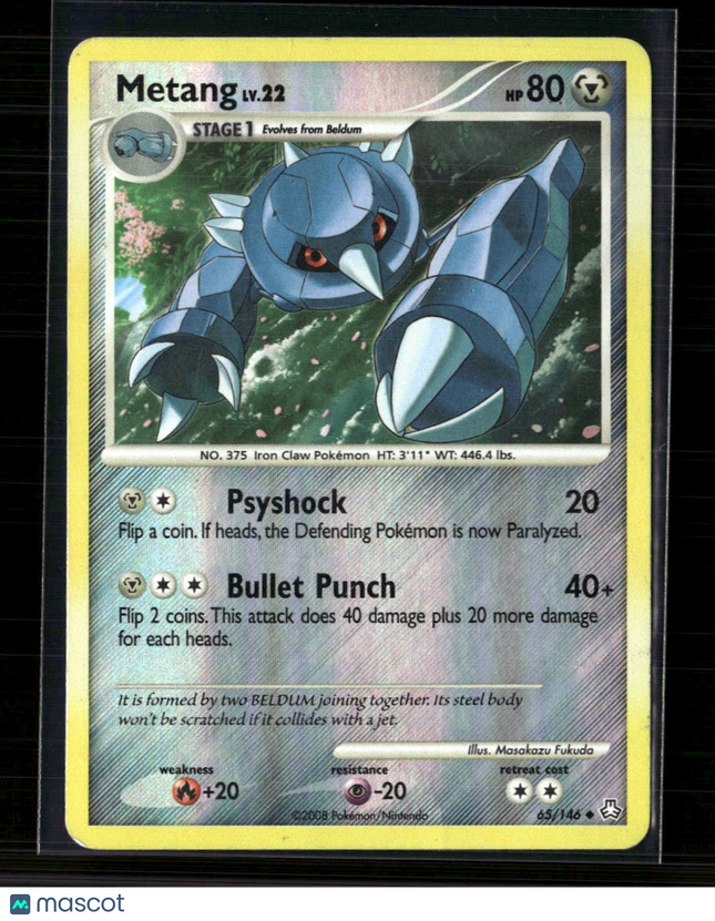 Pokemon 2008 Legends Awakened Metang #65/146 Reverse Holo
