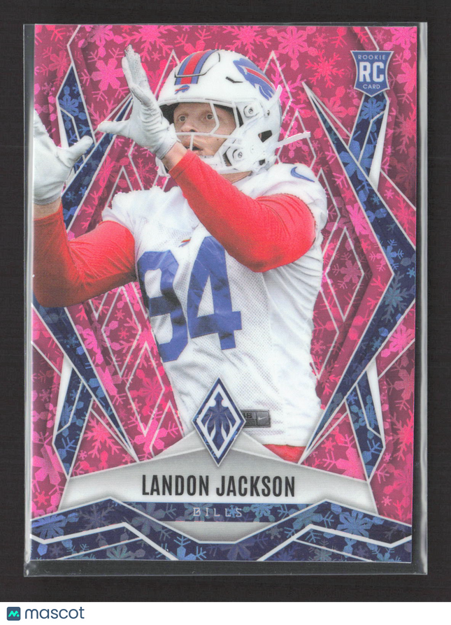 2025 Panini Phoenix Football Landon Jackson #210 Pink Snowflake RC /299