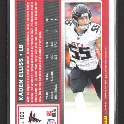 2025 Panini Donruss Football Kaden Elliss #190 Gold 44/55