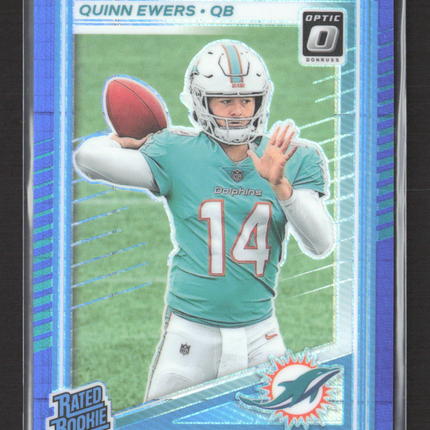 2025 Panini Donruss Optic Quinn Ewers #213 Blue Hyper