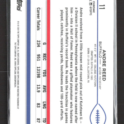 2024 Topps Chrome Andre Reed #11 167/250 Green