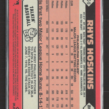 2021 Topps Chrome 1986 Topps Silver Pack Mojo Refractor Rhys Hoskins #86C-10