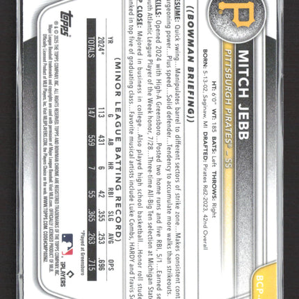 2025 Topps Bowman Chrome Mitch Jebb #BCP-41 Mega Box Mojo Refractor