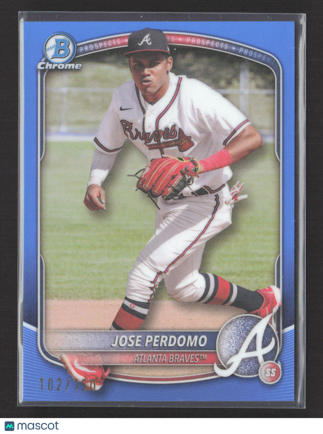 2024 Bowman Chrome Jose Perdomo #BCP-106 Blue Refractor 102/150