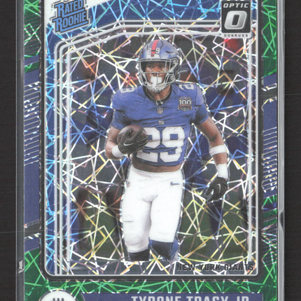 2024 Panini Donruss Optic Football Tyrone Tracy Jr. #259 Green Velocity