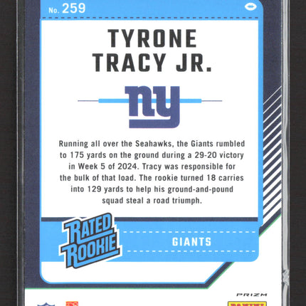 2024 Panini Donruss Optic Football Tyrone Tracy Jr. #259 Green Velocity