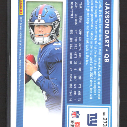 2025 Panini Donruss Optic Jaxson Dart #273