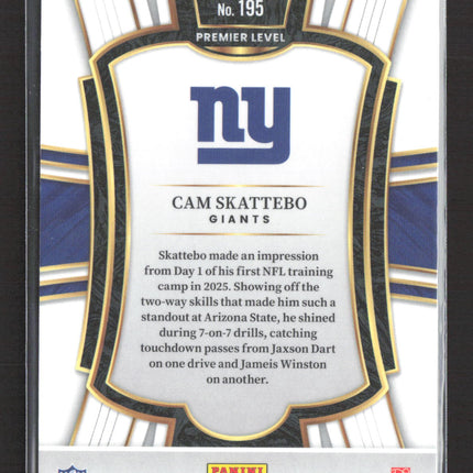 2026 Panini Select Premier Level Cam Skattebo #195 RC