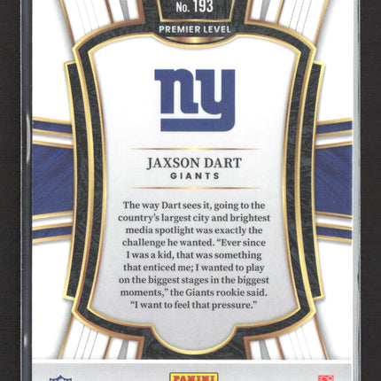 2026 Panini Select Football Premier Level Jaxson Dart #193 RC
