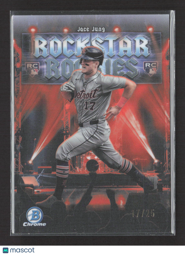 2025 Bowman Chrome Rockstar Rookies Jace Jung #RR-5 Orange Refractor RC 17/25