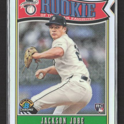 2025 Bowman Chrome Rookie of the Year Favorites Jackson Jobe #ROY-3 RC