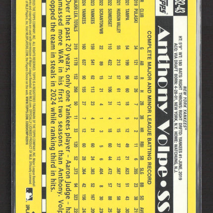 2025 Topps 1990 Topps Baseball Anthony Volpe #90B2-43