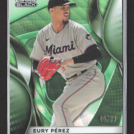 2025 Topps Chrome Black Eury Pérez #125 Green 40/99