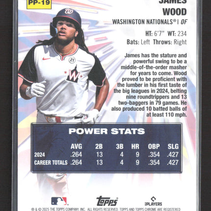 2025 Topps Chrome Power Players James Wood #PP-19 RC