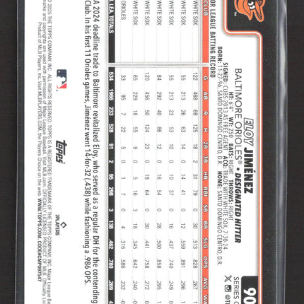 2025 Topps Series One Eloy Jimenez #90 Pink Crackle