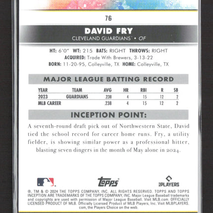 2024 Topps Inception David Fry #76