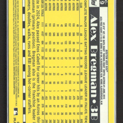2025 Topps Chrome 1990 35th Anniversary Alex Bregman #T90C-119 Mojo Refractor