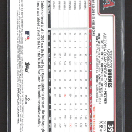 2025 Topps Series Two Corbin Burnes #394 Rainbow Foil