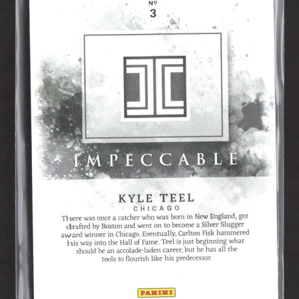 2025 Panini Impeccable Baseball Kyle Teel #3 21/60