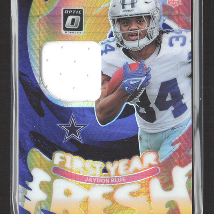 2025 Panini Donruss Optic First Year Fresh Jaydon Blue #FYFBH-JBE RC Jersey