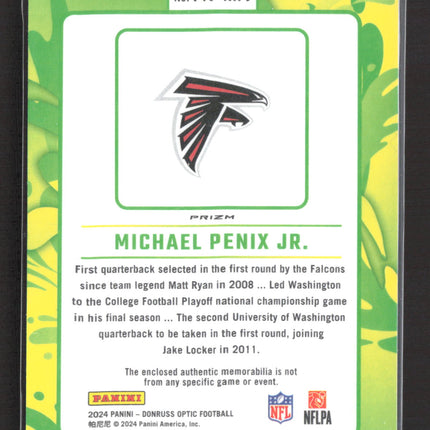 2024 Panini Donruss Optic Prizm Michael Penix Jr. #FYF-MPJ RC Jersey