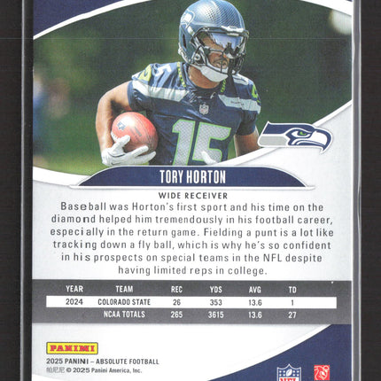 2025 Panini Absolute Football Tory Horton #185 RC 348/375