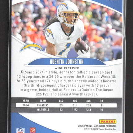 2025 Panini Absolute Football Quentin Johnston #32 046/150