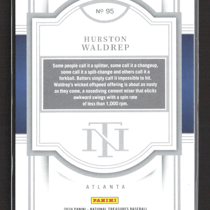 2024 Panini National Treasures Hurston Waldrep #95 RC /99