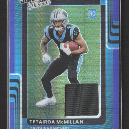 2025 Panini Donruss Optic Threads Prizm Tetairoa McMillan #DTBH-TMN RC Jersey