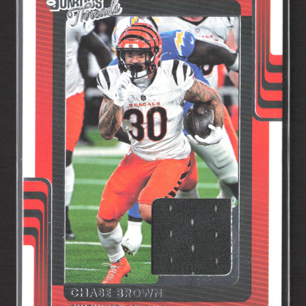 2025 Panini Donruss Football Donruss Threads Chase Brown #DTH-CBN Jersey