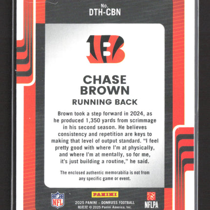 2025 Panini Donruss Football Donruss Threads Chase Brown #DTH-CBN Jersey