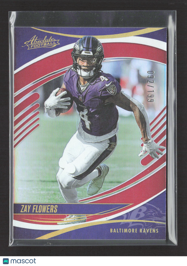 2025 Panini Absolute Football Zay Flowers #62 092/199